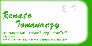 renato tomanoczy business card